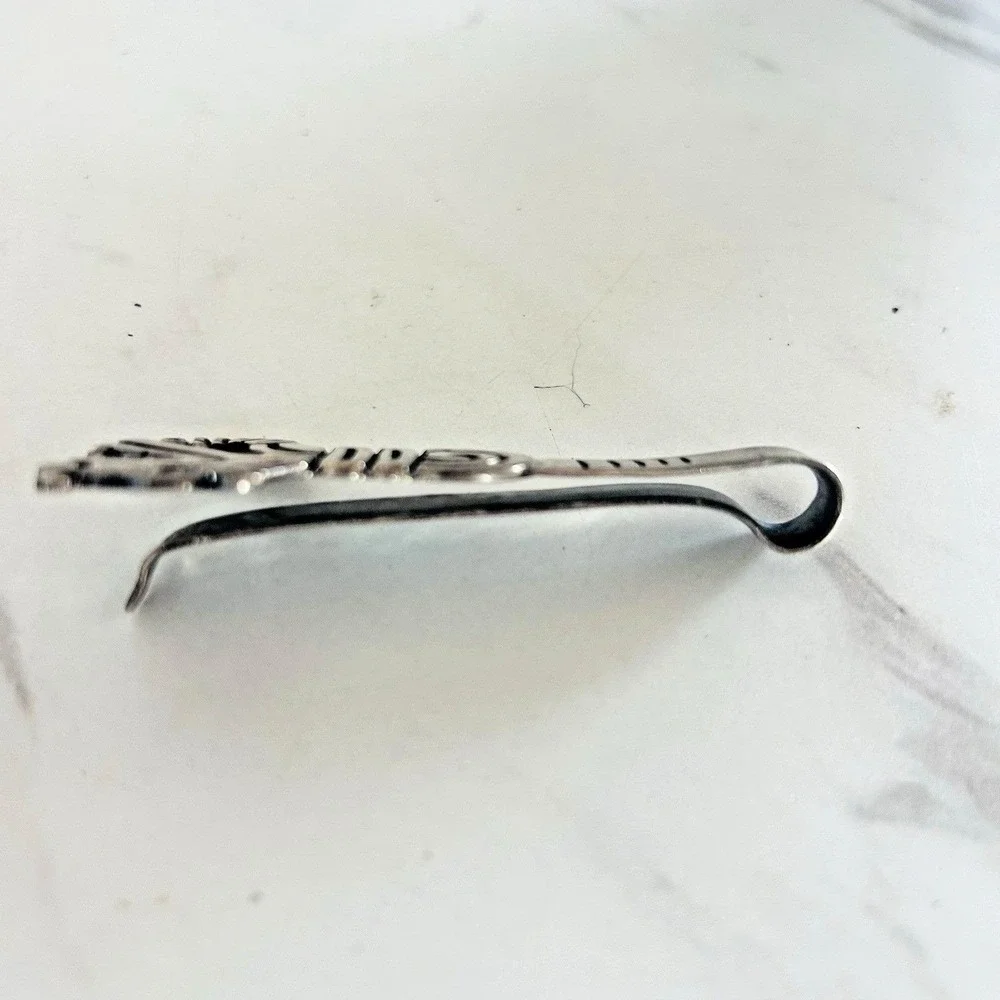 Rafael Melendez Money Clip Tie Mexico Taxco Sterling Silver 980 Serpent Dragon